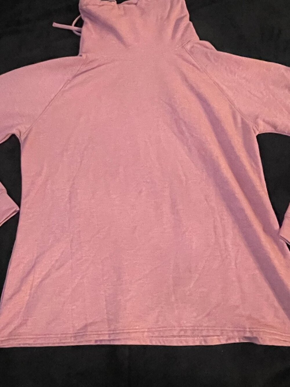 32 Heat Pink Fleece Lined Cowl Neck Pullover Sweatshirt Large